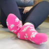 Pinke Glitzersocken